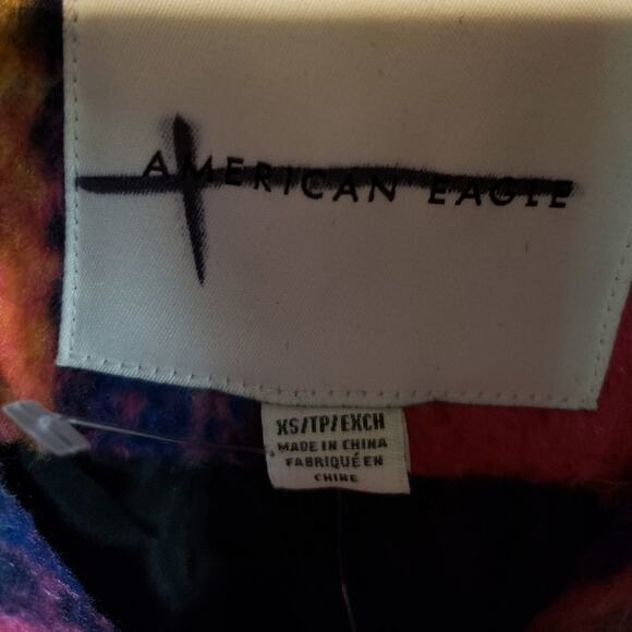 New American Eagle Outfitters faux fur, plaid, lined. Teddy jacket size XS - Picture 7 of 7